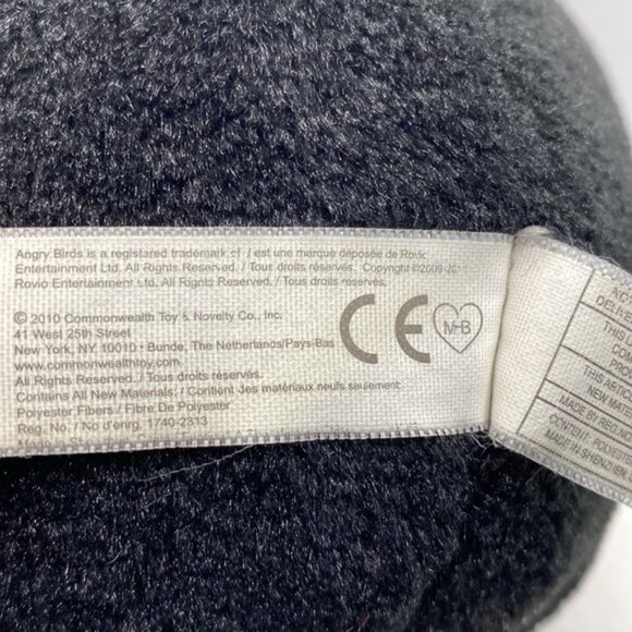 Angry Birds 6” Black Bomb Plush Stuffed Animal Bird Commonwealth Toys - Picture 5 of 9